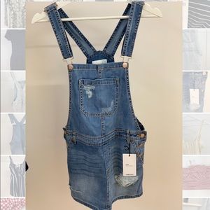 Denim overall dress